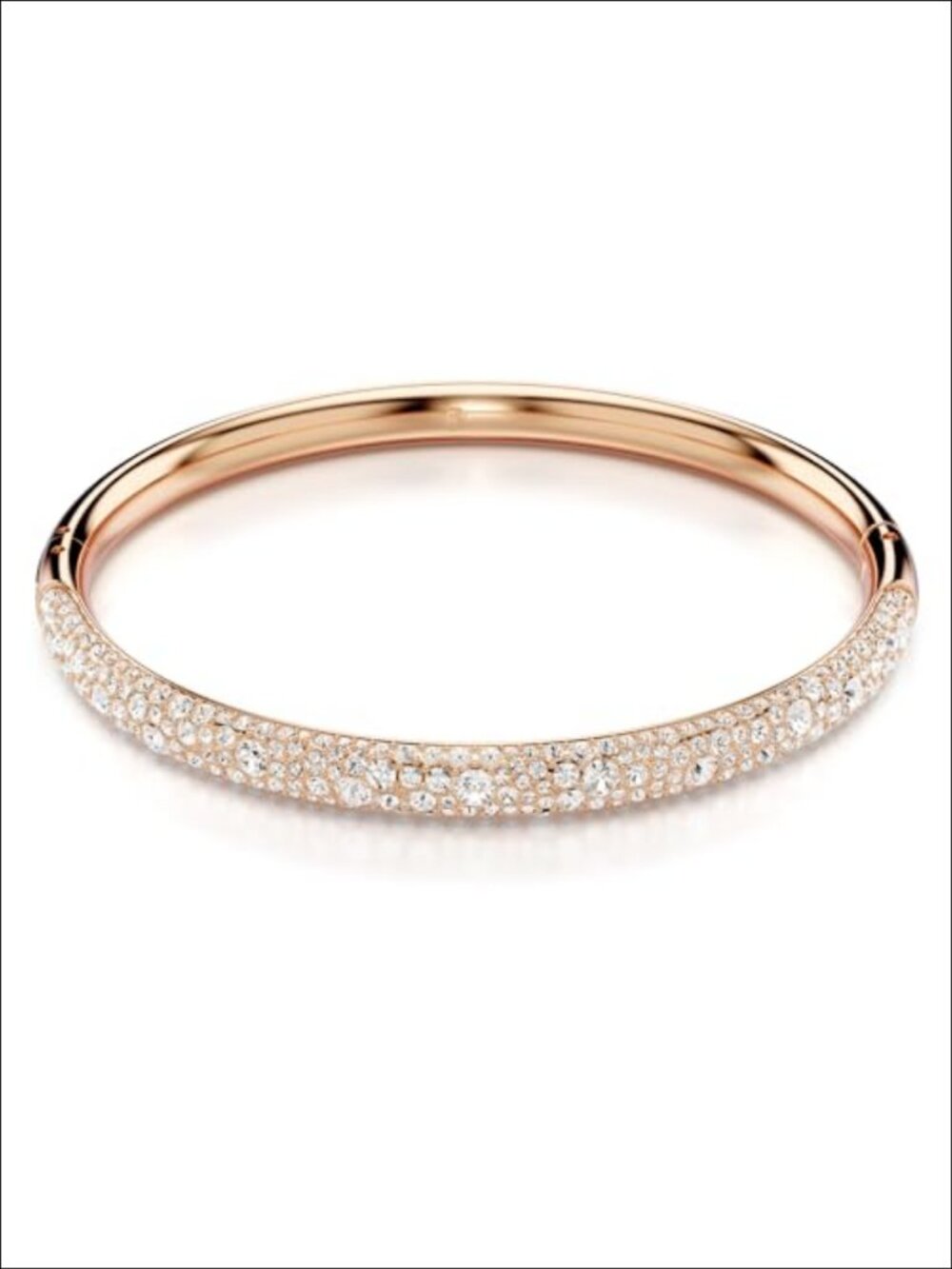 Swarovski Meteora Crystal Bangle Bracelet Rose Gold-Tone